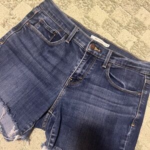 Levi's 505 Dark Blue Denim Cutoff Shorts